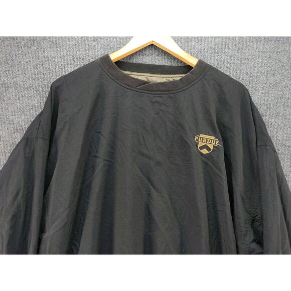 Mens Gear for Sports Pullover Windbreaker SZ XL Black Purdue Embroidered - Picture 3 of 12